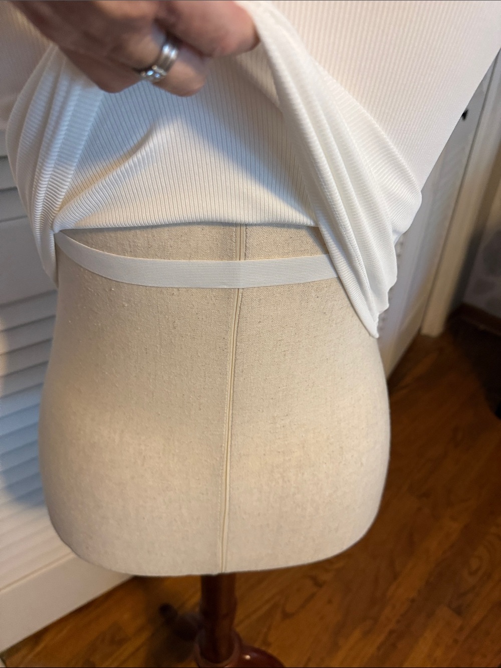 Women’s White Ribbed Tank Top - Classic Racerback Style - Picture 4 of 4
